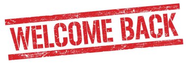 Kırmızı grungy dikdörtgen mühür işareti üzerinde Hoşgeldiniz metni.