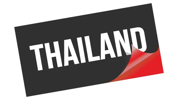 Текст Thailand Написанный Чёрной Красной Наклейке — стоковое фото