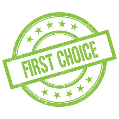 İLK SEÇİM metni yeşil, eski model lastik damga üzerine yazılmış..