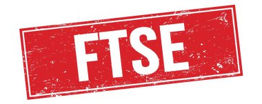 Kırmızı grungy dikdörtgen damga işareti üzerinde FTSE metin.