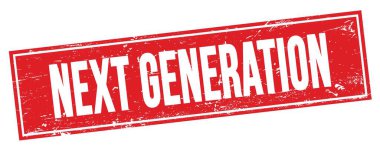 Kırmızı grungy dikdörtgen damga işareti üzerinde NEXT GENERATION metin.