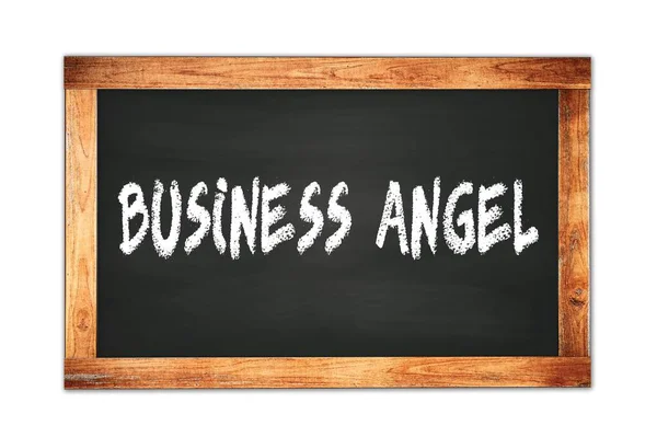Business Angel Tekst Geschreven Zwart Houten Frame Schoolbord — Stockfoto
