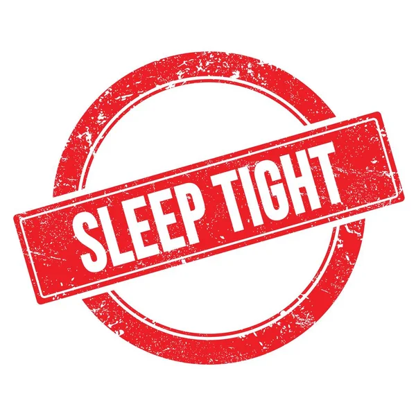 Sleep Tight Text Auf Rotem Grungy Rundem Vintage Stempel — Stockfoto