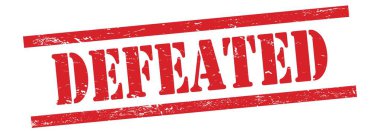 Yenilgiye uğratılmış kırmızı, eski, kauçuk damgalı metin..