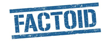 Mavi grungy satır işareti üzerinde FACTOID metin.
