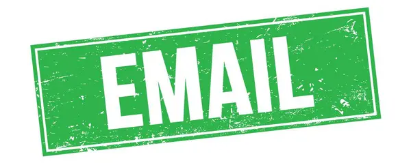 Email Tekst Zielony Grungy Prostokąt Znak Znaczka — Zdjęcie stockowe