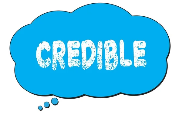 Credible Text Written Blue Thought Cloud Bubble — Stock Photo, Image
