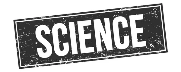 Science Text Black Grungy Rectangle Stamp Sign — Stock Photo, Image