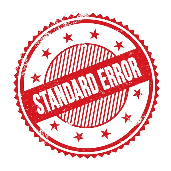 Standard Error Kırmızı Grungy Zig Zag Kenarları Yuvarlak Mühür Üzerine — Stok fotoğraf