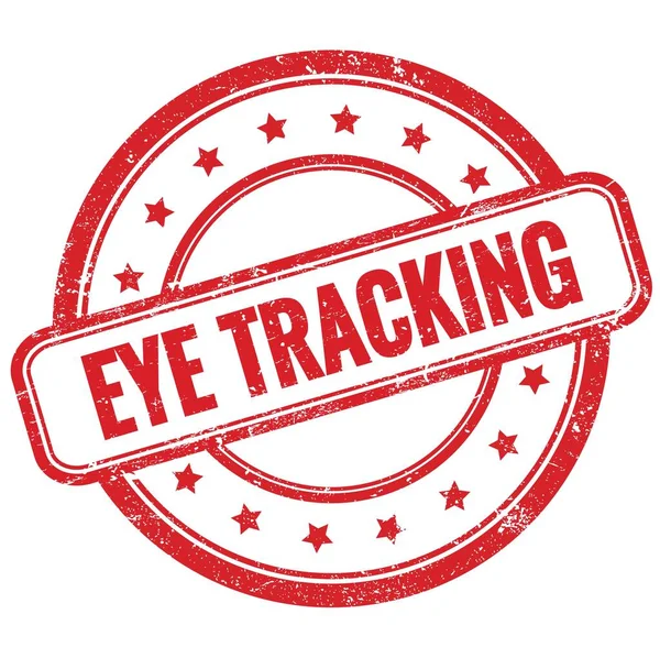 Eye Tracking Text Auf Rotem Vintage Grungy Runden Gummistempel — Stockfoto