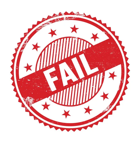 Fail Text Written Red Grungy Zig Zag Borders Stamp — Stock Photo, Image