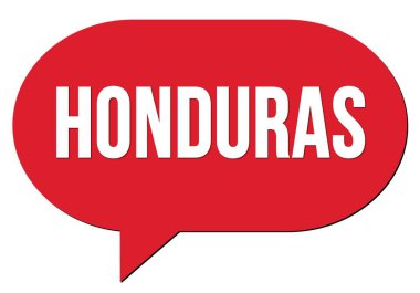 HONDURAS metni kırmızı bir konuşma kabarcığı damgası ile yazılmış