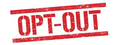 Kırmızı grungy dikdörtgen damga işareti üzerinde OPT çıkış metni.