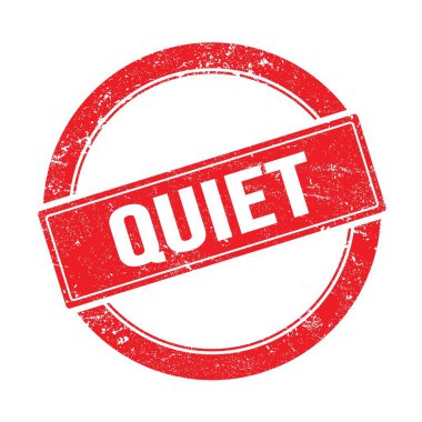 Kırmızı grungy yuvarlak vintage damga üzerine sessiz metin.