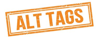 Turuncu grungy vintage dikdörtgen damgalı ALT TAGS metni.