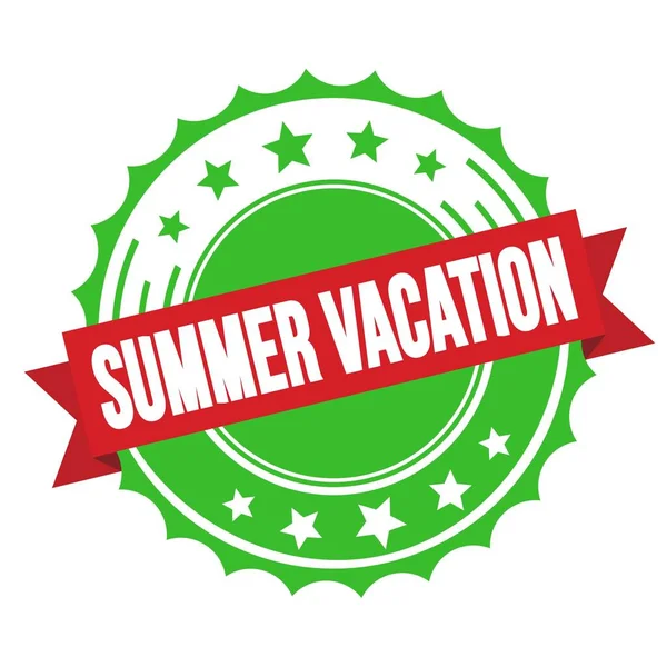 Summer Vacation Text Red Green — 스톡 사진