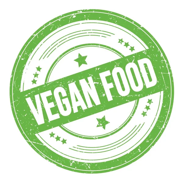 Vegan Food Texte Sur Timbre Texture Grungy Rond Vert — Photo