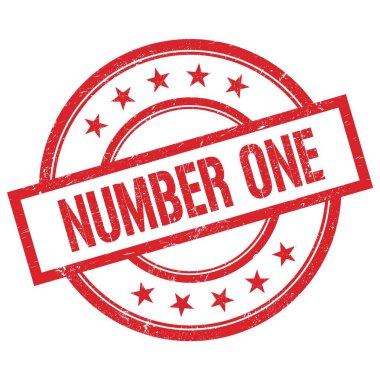 Kırmızı, yuvarlak, lastik damgalı bir numara..