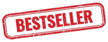 Kırmızı grungy dikdörtgen damgalı BESTSELLER metin.