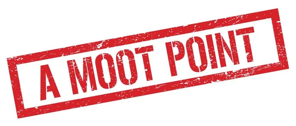 Sinal Carimbo Retangular Grungy Vermelho Moot Point — Fotografia de Stock