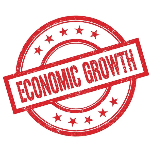 Wirtschaftswachstum Text Geschrieben Auf Rotem Runden Vintagestempel — Stockfoto