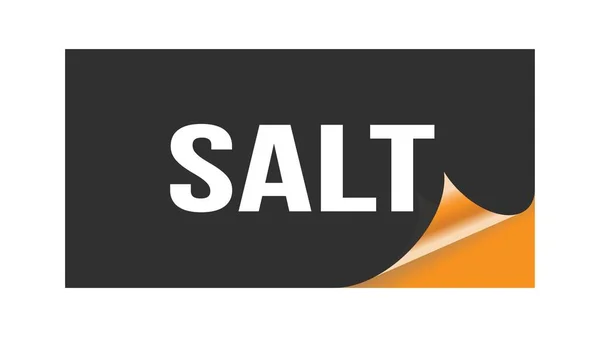 Salt Szöveg Fekete Narancssárga Matricás Bélyegzőre Írva — Stock Fotó