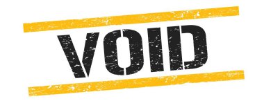 Siyah sarı grungy satır işareti üzerinde VOID metin.