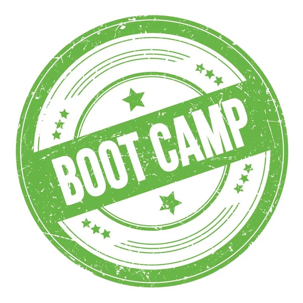 Boot Camp Tekst Groene Ronde Grungy Textuur Stempel — Stockfoto