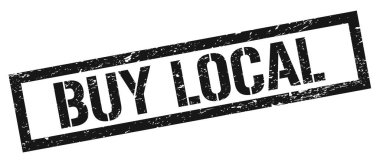 BUY LOCAL siyah grungy dikdörtgen mühür işareti.