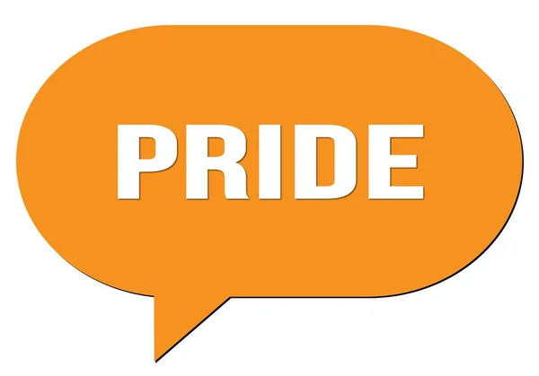 Pride Text Orangefarbener Sprechblase — Stockfoto