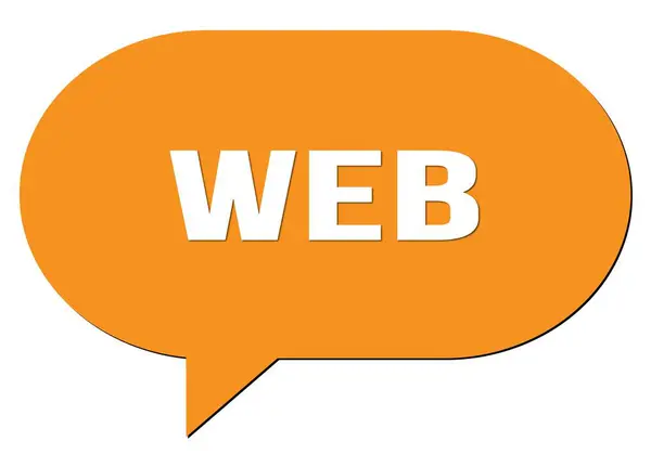 Testo Web Scritto Francobollo Arancione — Foto Stock