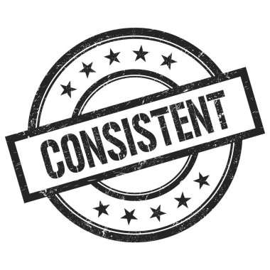 Siyah yuvarlak vintage kauçuk damga üzerine yazılmış tutarlı metin.