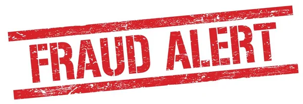 Fraud Alert Tekst Czerwonym Prostokącie Grungy Znak Znaczka — Zdjęcie stockowe