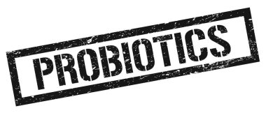 PROBIOTICS siyah grungy dikdörtgen mühür işareti.