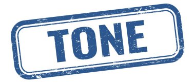 Mavi grungy vintage dikdörtgen damgalı ton metni.