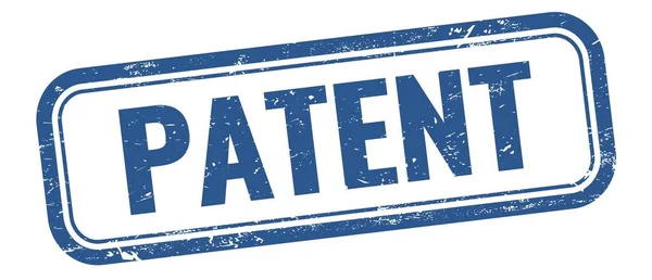 Patent Κείμενο Μπλε Grungy Vintage Ορθογώνιο Σφραγίδα — Φωτογραφία Αρχείου