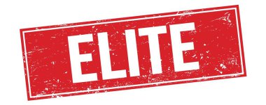 Kırmızı grungy dikdörtgen damga işareti üzerinde ELITE metin.