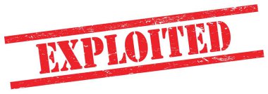 Kırmızı grungy dikdörtgen vintage damga üzerinde ExPLOITED metin.