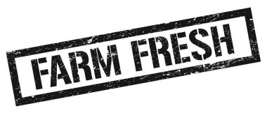 FARM FRESH siyah grungy dikdörtgen mühür işareti.