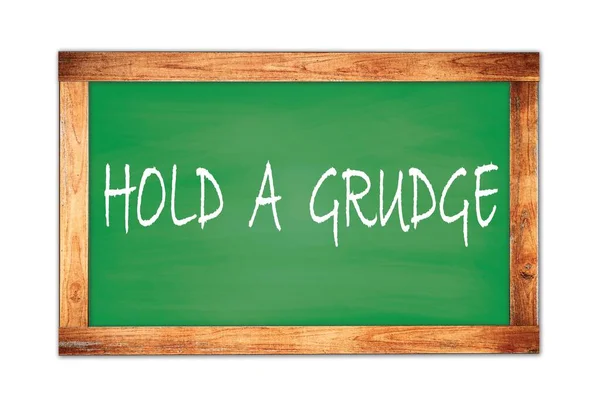 Hold Grudge Κείμενο Γραμμένο Πράσινο Ξύλινο Πλαίσιο Σχολείο Μαυροπίνακα — Φωτογραφία Αρχείου