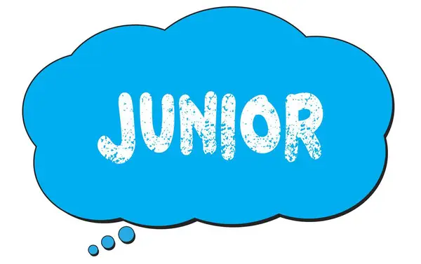 Texto Junior Escrito Uma Bolha Nuvem Pensamento Azul — Fotografia de Stock