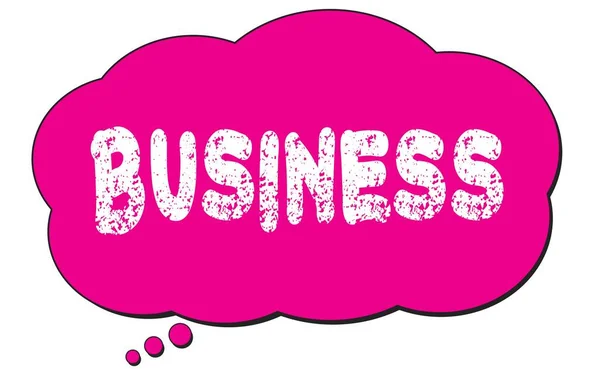 Business Tekst Geschreven Een Roze Gedachte Wolk Bel — Stockfoto