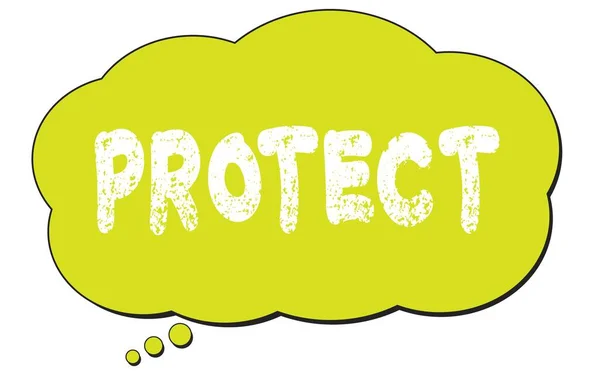 Protect Text Written Light Green Thought Cloud Bubble — Stock Photo, Image