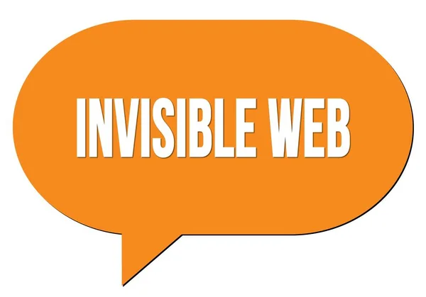 Texto Web Invisible Escrito Sello Burbuja Voz Naranja — Foto de Stock