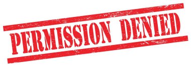 Kırmızı grungy dikdörtgen vintage damga üzerindeki DENIED metin.