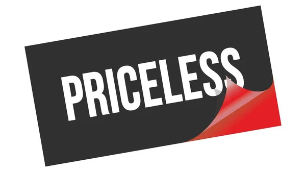 Priceless Szöveget Írt Fekete Piros Matrica Bélyegző — Stock Fotó
