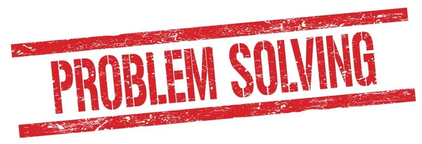 Problem Solving Text Red Grungy Rectangle Stamp Sign — Stock Photo, Image
