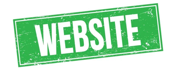 Sitio Web Texto Verde Grungy Signo Sello Rectángulo — Foto de Stock