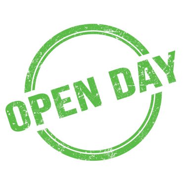 YEŞİNCİ GÜN metni yeşil grungy vintage yuvarlak damga üzerine yazılmış.