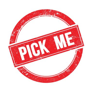 Kırmızı grungy yuvarlak vintage pul üzerinde ME metin seçin.